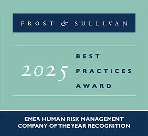 Frost and Sullivan : Best Practice Award, EMEA Human Risk Management of the year Recognition, Security Awareness Service 
