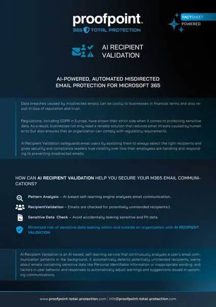 Fact Sheet Cover : AI Recipient Validation