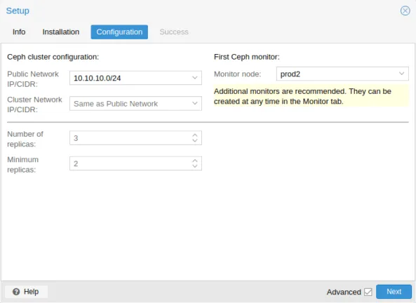 Ceph Installation Wizard