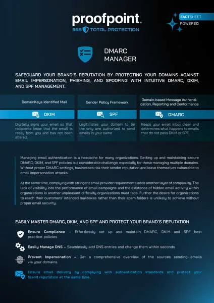 Fact Sheet Cover : DMARC Manager
