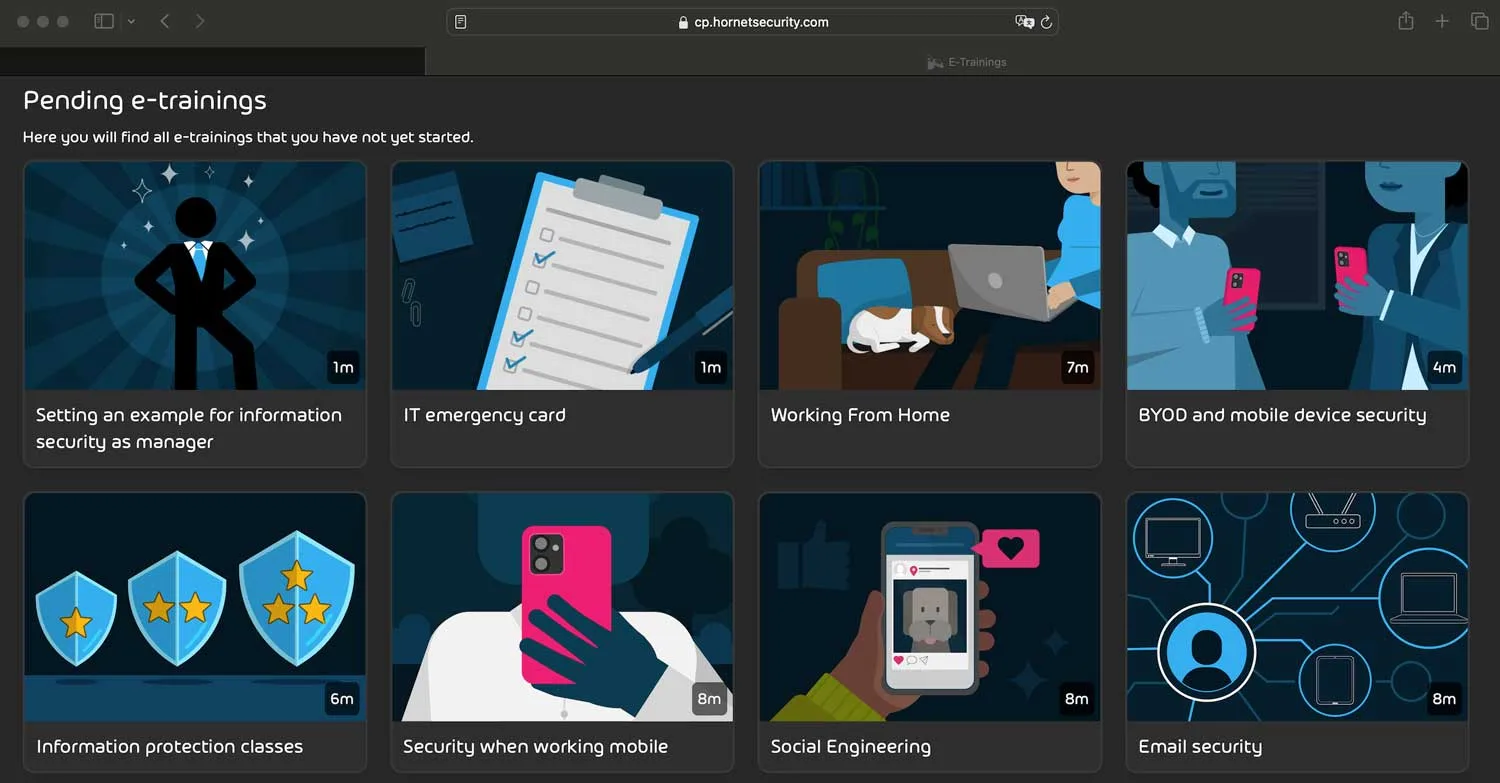 Security Awareness : User Panel