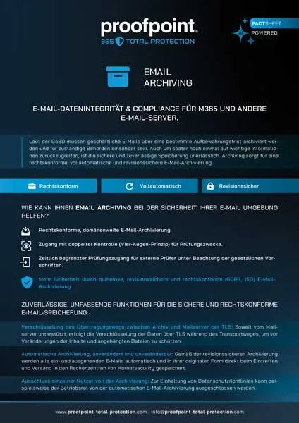 Fact Sheet Cover : Email Archiving