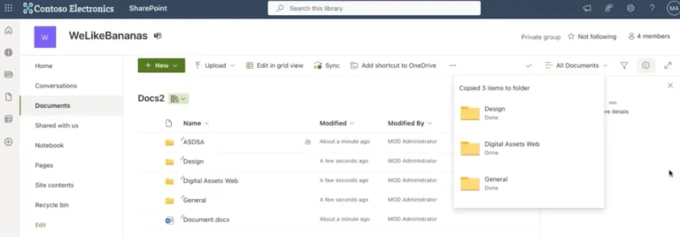 Hidden Document library – only visible to the attacker