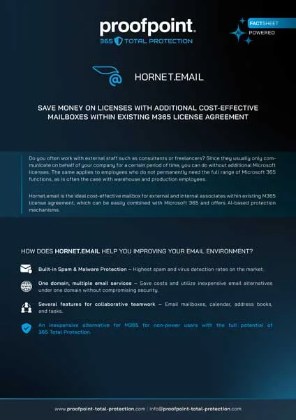 Fact Sheet Cover : Hornet.email