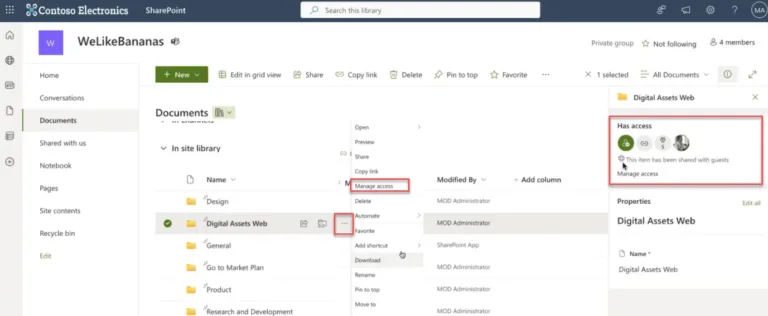 Manage Access Permissions for each individual folder and file