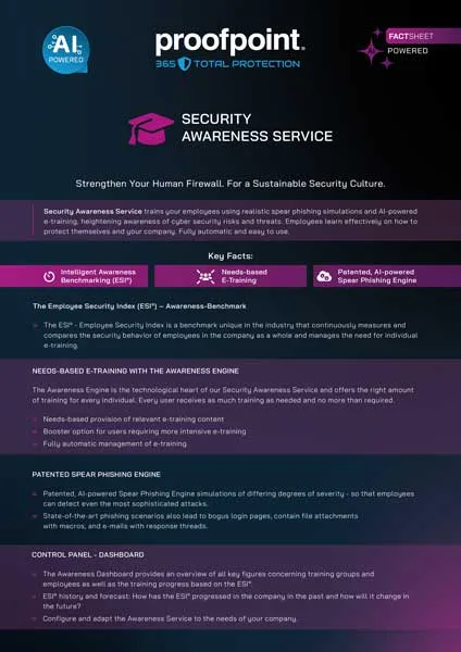 Fact Sheet Cover : Security Awareness Service