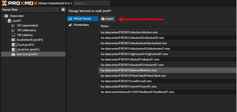 import configurations