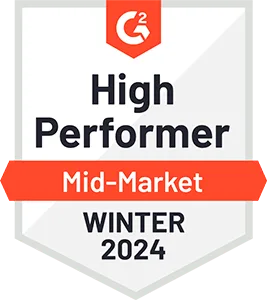 G2 Winter Awards 2024: High Performer, Mid-Market, 365 Total Backup
