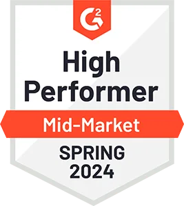 G2 Spring Awards 2024: High Performer, Mid-Market, 365 Total Backup