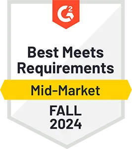 G2 Fall Awards 2024: Best Meets Requirements, Mid-Market, 365 Total Backup