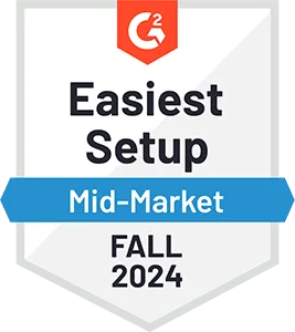G2 Fall Awards 2024: Easiest Setup, Mid-Market, VM Backup