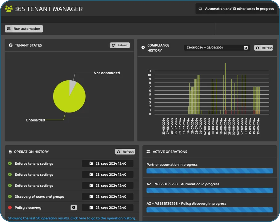 365 Multi Tenant manager Screenshot