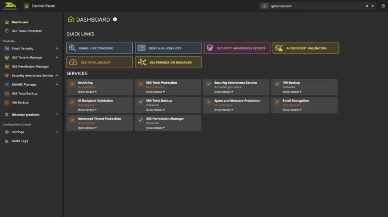 Control Panel Dashboard