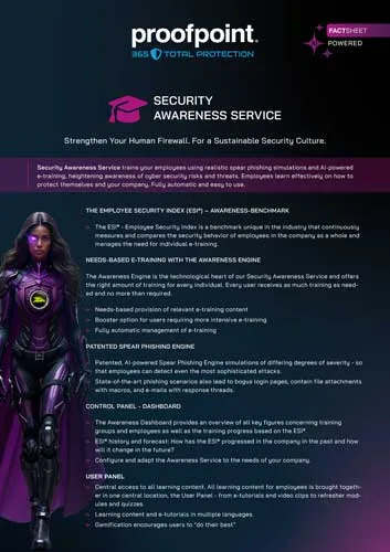 Fact Sheet Cover : Security Awareness Service