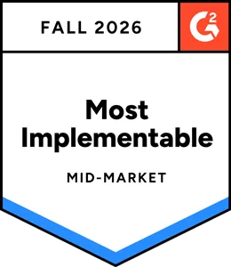 Awards G2 Award Fall 2026 : Most Implementable, Mid Market